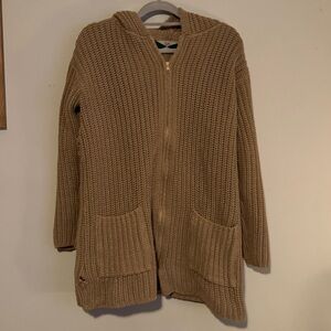FUC 525 America Camel Knit Zip Cardigan 100% Cotton- Needs Repairing
